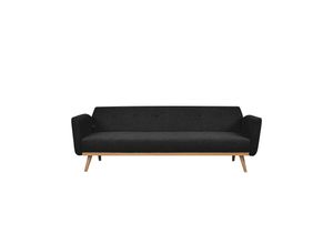 4059865183928 - Schlafsofa schwarz Schlafcouch Sofa Couch Schlaffunktion Gästebett Gästesofa