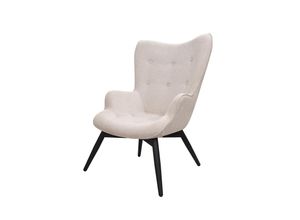 4059865184291 - Sessel Beige Strukturstoff Relaxsessel Polstersessel Ohrensessel Loungesessel