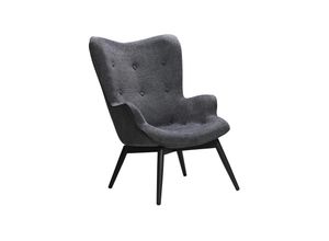 4059865184307 - Sessel Dunkelgrau Strukturstoff Relaxsessel Polstersessel Loungesessel