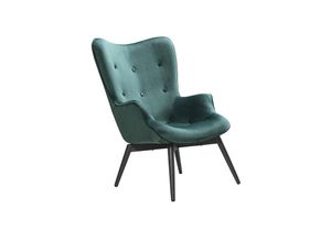 4059865184345 - Sessel Grün Samt Relaxsessel Polstersessel Ohrensessel Loungesessel