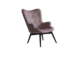 4059865184383 - Sessel Rose Samt Relaxsessel Polstersessel Ohrensessel Loungesessel