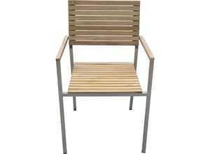 4059865460647 - 5tlg Teak Tischgruppe Gartenmöbel Gartentisch Stuhl Garten Stapelstuhl Tisch