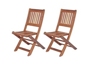 4059865461569 - 2x Kinder Gartenstuhl Gartenstühle Klappstuhl Klappstühle Holz Eukalyptus möbel