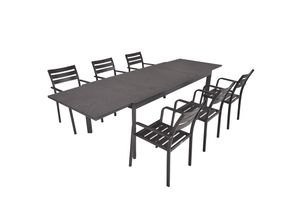 4059865631535 - Garten Tischgruppe Sitzgruppe Tisch Stuhl Stapelstuhl Metall