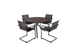 4059865632297 - 5tlg Garten Tischgruppe Sitzgruppe Tisch Stuhl Möbel Aluminium 4059865632297 - 5tlg Garten Tischgruppe Sitzgruppe Tisch Stuhl Möbel Aluminium