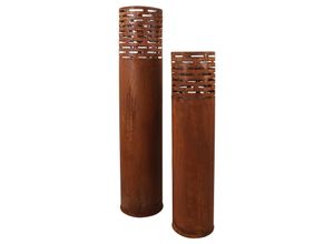 4059865671166 - 2er Set Windlicht Rost-Säule 95 75cm Metall Deko Säule Gartensäule Rostoptik 4059865671166 - 2er Set Windlicht Rost-Säule 95 75cm Metall Deko Säule Gartensäule Rostoptik