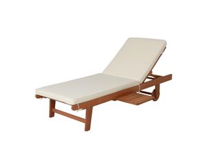 4059865697821 - Sonnenliege SAN DIEGO beige + Auflage Gartenliege Liege Relaxliege Gartenmöbel