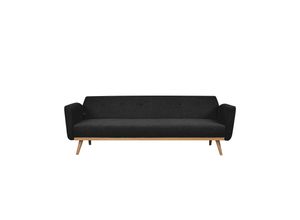 4059865708374 - Schlafsofa schwarz Schlafcouch Sofa Couch Schlaffunktion Gästebett Gästesofa
