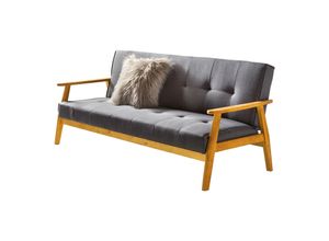 4059865708381 - Schlafsofa dunkelgrau Schlafcouch Sofa Couch Schlaffunktion Gästebett Gästesofa