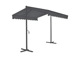 4059865738746 - Stand-Markise 300cm Grau Markise Sonnenschutz Garten Outdoor