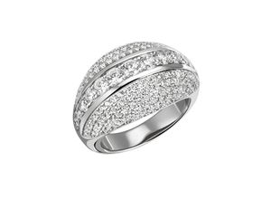 4059873190758 - Fingerring FIRETTI Schmuck Geschenk Silber 925 Silberring glitzernd Fingerringe Gr 54 Silber 925 (Sterlingsilber) 41 mm silberfarben (silberfarben kristallweiß kristallweiß) Damen Fingerringe zu Kleid Shirt Jeans Sneaker Anlass Geburtstag Weihnachten