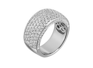 4059873284181 - Fingerring FIRETTI Schmuck Geschenk Silber 925 Silberring Fingerringe Gr 58 Silber 925 (Sterlingsilber) 1048 mm silberfarben (silberfarben kristallweiß kristallweiß) Damen Fingerringe mit Zirkonia (synth)