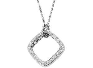 4059873454423 - Kette mit Anhänger FIRETTI Schmuck Geschenk Silber 925 Halsschmuck Halskette Ankerkette Halsketten Gr Silber 925 (Sterlingsilber) Länge 45 cm bunt (silberfarben weiß) Damen Ketten mit Anhänger Zirkonia (synth)