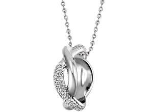 4059873892539 - Kette mit Anhänger FIRETTI Schmuck Geschenk Silber 925 Halsschmuck Halskette Ankerkette Halsketten Gr Silber 925 (Sterlingsilber) Länge 45 cm bunt (silberfarben weiß kristallweiß) Damen Ketten mit Anhänger