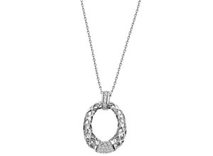 4059873965448 - Kette mit Anhänger FIRETTI Schmuck Geschenk Silber 925 Halsschmuck Halskette Ankerkette Halsketten Gr Silber 925 (Sterlingsilber) Länge 45 cm silberfarben (silberfarben kristallweiß) Damen mit Zirkonia (synth)