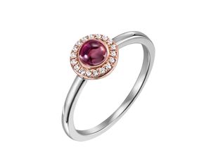 4059873992369 - Fingerring FIRETTI Schmuck Geschenk Silber 925 Silberring rhodiniert tlw vergoldet Fingerringe Gr 56 Silber 925 (Sterlingsilber) 17 mm rosegold (silberfarben roségoldfarben pink weiß kristallweiß) Damen mit Turmalin Zirkonia (synth)