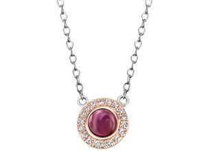 4059873992390 - Kette mit Anhänger FIRETTI Schmuck Geschenk Silber 925 Halsschmuck Halskette Ankerkette Halsketten Gr Silber 925 (Sterlingsilber) Länge 45 cm rosegold (silberfarben roségoldfarben pink kristallweiß) Damen Ketten mit Anhänger Turmalin Zirkonia (synth)