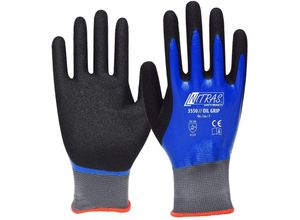 4059904005778 - Nitras - Montage-Handschuh Oil Grip Gr 7 Nitril gesandet blau schwarz 3550