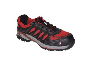 4059904098800 - Sicherheitsschuh pro step Größe 44 schwarz rot S1P src en iso 20345 en 61340-4-3 Textil - Nitras