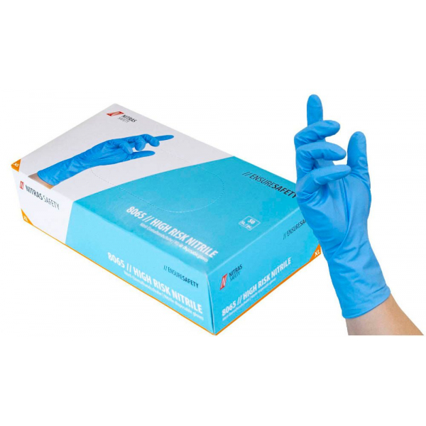 4059904188969 - unisex Einmalhandschuhe HIGH RISK NITRILE blau Größe XL 4059904188969 50 Stück