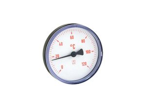 4059915043578 - Bimetall-Thermometer - Gehäuse ABS-Kunststoff schwarz (ø 63 mm) 1 2 x 40 mm Skala 0-120 °c rot - Afriso