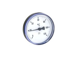 4059915043585 - Bimetall-Thermometer - Gehäuse ABS-Kunststoff schwarz (ø 63 mm) 1 2 x 40 mm Skala 0-120 °c schwarz - Afriso