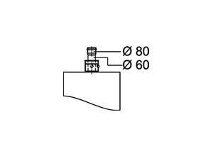 4059915063194 - Adapter zur Erweiterung von ø 60 mm auf ø 80 mm Kunststoff (PPs) grau - 7373338 - Viessmann