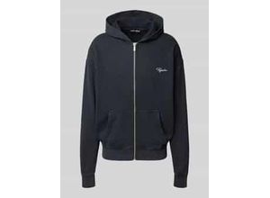 4059919520594 - Oversized Sweatjacke mit Logo-Stitching und Kapuze