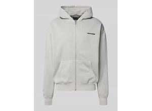 4059919525223 - Oversized Sweatjacke mit Kapuze und Logo-Stitching