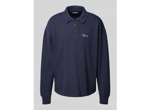 4059919581724 - Longsleeve mit Logo-Stitching und Polokragen
