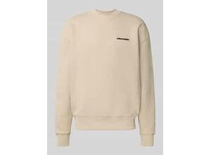 4059919586132 - Oversized Sweatshirt mit Logo-Stitching und Rundhalsausschnitt