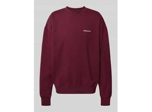 4059919590474 - Oversized Sweatshirt mit Logo-Stitching und Rundhalsausschnitt