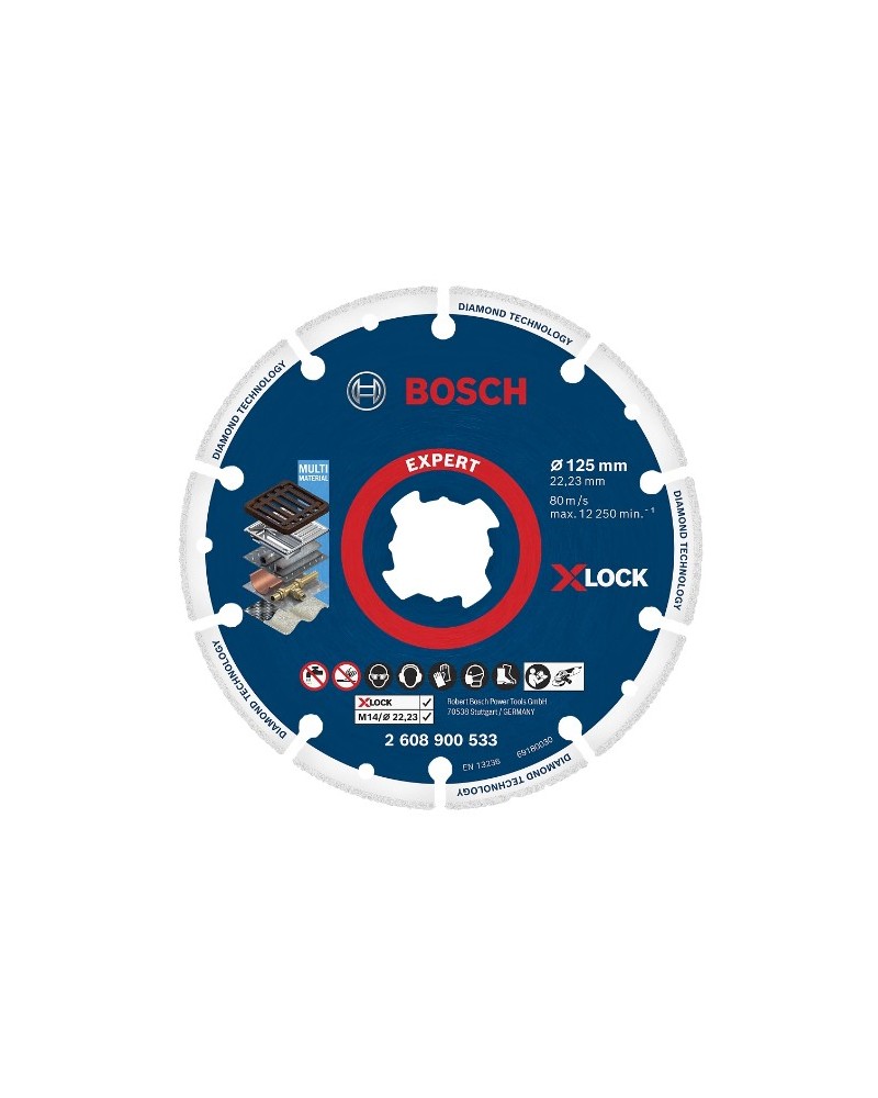 4059952536828 - X-lock Diamant Metallscheiben Trennscheibe 125 x 2223 mm ( 2608900533 ) Expert 1 Stk für x-lock Winkelschleifer - Bosch