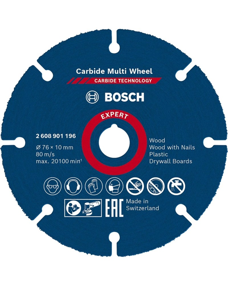 4059952567549 - Accessories expert Carbide Multi Wheel 2608901196 Trennscheibe gerade 76 mm 1 St - Bosch