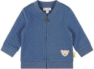 4059991668092 - Sweatjacke Rautenstruktur Bären-Patch für Babys und Kleinkinder blau 86