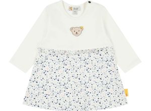 4059991668306 - Shirtkleid Blümchenprint Bären-Patch für Babys und Kleinkinder weiß 86