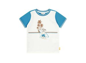 4059991676066 - - T-Shirt SURFING BEAR in mediterranian blue Gr92