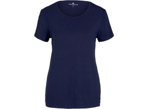 4059995183126 - TOM TAILOR Schlafshirt Kurzarm Loose Fit für Damen blau 38