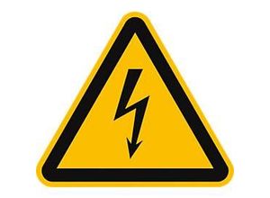 4060081016082 - moedel Warnschild Warnung vor elektrischer Spannung – Aluminium 100 mm gemäß DIN EN ISO 7010