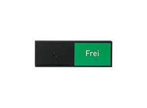 4060081702558 - Schiebeschild Frei-Belegt für Türschild Lyon selbstklebend B 150 x H 50 mm schwarz