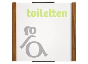 4060081710225 - Türschild Alu-Holz-Serie 150 HxB 148 x 157 mm Eiche