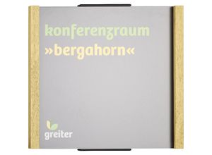 4060081710454 - Türschild Alu-Holz-Serie 150 HxB 148 x 157 mm Ahorn