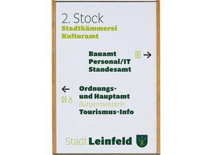 4060081710966 - Wegweiser Alu-Holz-Serie Bronze DIN A3 hoch HxB 4225 x 3055 mm Eiche