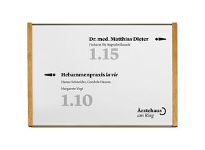 4060081711024 - Wegweiser Alu-Holz-Serie Bronze DIN A4 quer HxB 2125 x 3055 mm Eiche