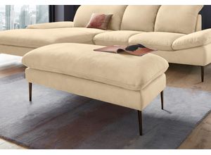 4060087038798 - Hocker WSCHILLIG enjoy&MORE Gr B H T 106 cm x 45 cm x 71 cm Stoff S37 beige (sahara s37) W Schillig Füße bronze pulverbeschichtet Breite 106 cm