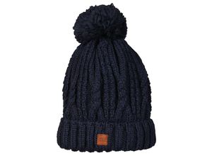 4060109101417 - maximo - Strickmütze POMPON mit Wolle in navy Gr51