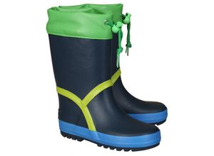 4060109598231 - maximo - Gummistiefel PASPEL gefüttert in navy leuchtgrün Gr24