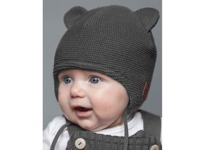 4060109625227 - maximo - Mütze BABY SWEET zum Binden in carbon meliert Gr39