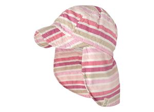 4060109672764 - maximo - Schildmütze SUMMER STRIPES mit Nackenschutz in rosa Gr55