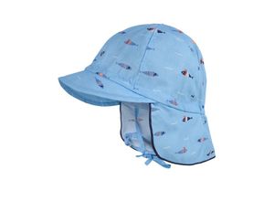 4060109734851 - maximo - Baby-Schildmütze MARITIM mit Nackenschutz in skyblue Gr47